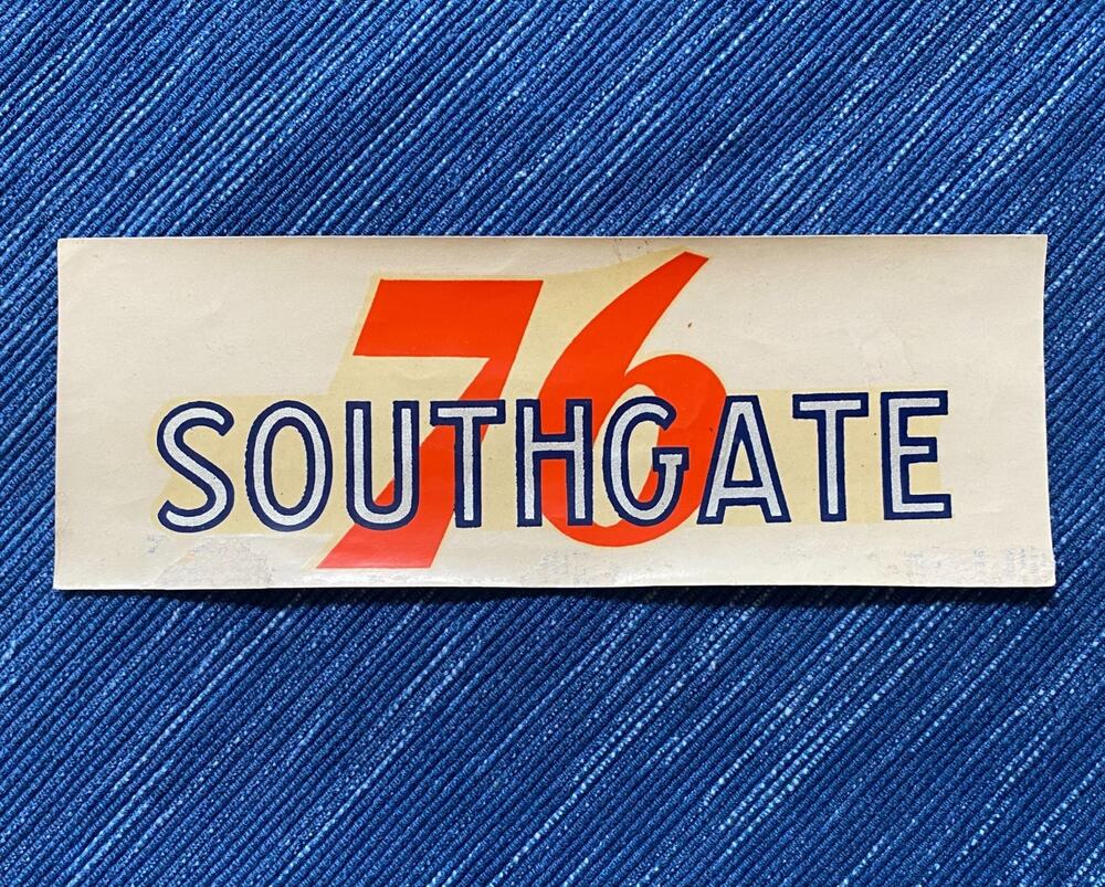 VTG Union 76 Oil Southgate California Water Decal Gas Station Travel Souvenir